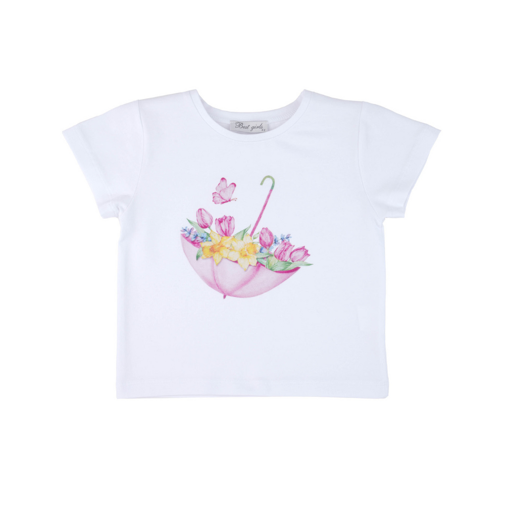 Tulip Umbrella Cotton Girls' Outfit-4