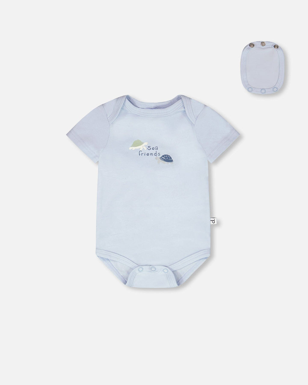 3 Pack Evolutive Organic Cotton Jersey Onesies Grey Mix Turtle Print-3