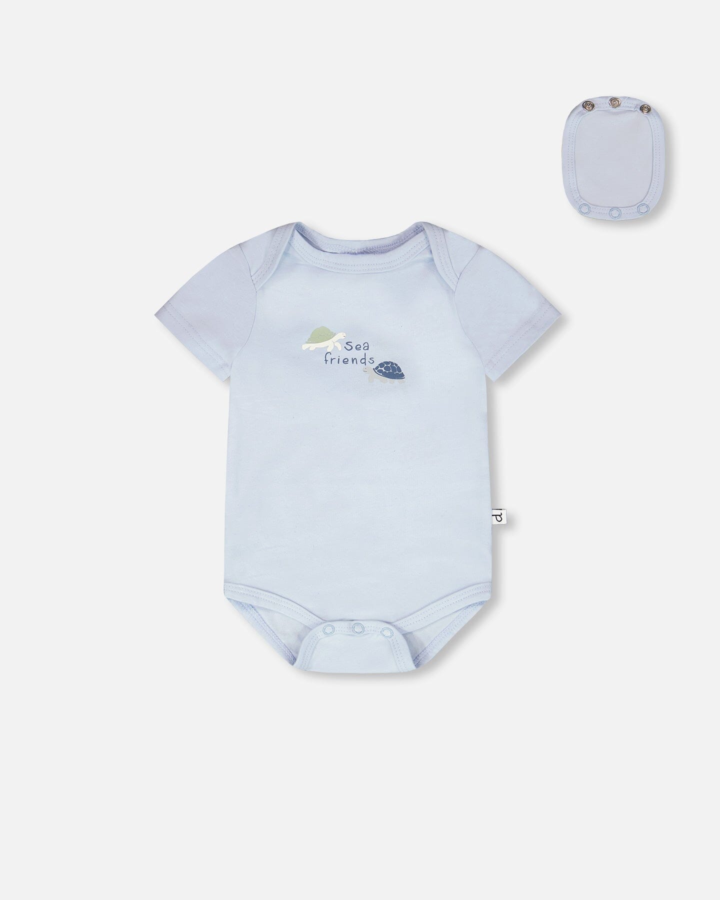 3 Pack Evolutive Organic Cotton Jersey Onesies Grey Mix Turtle Print-3