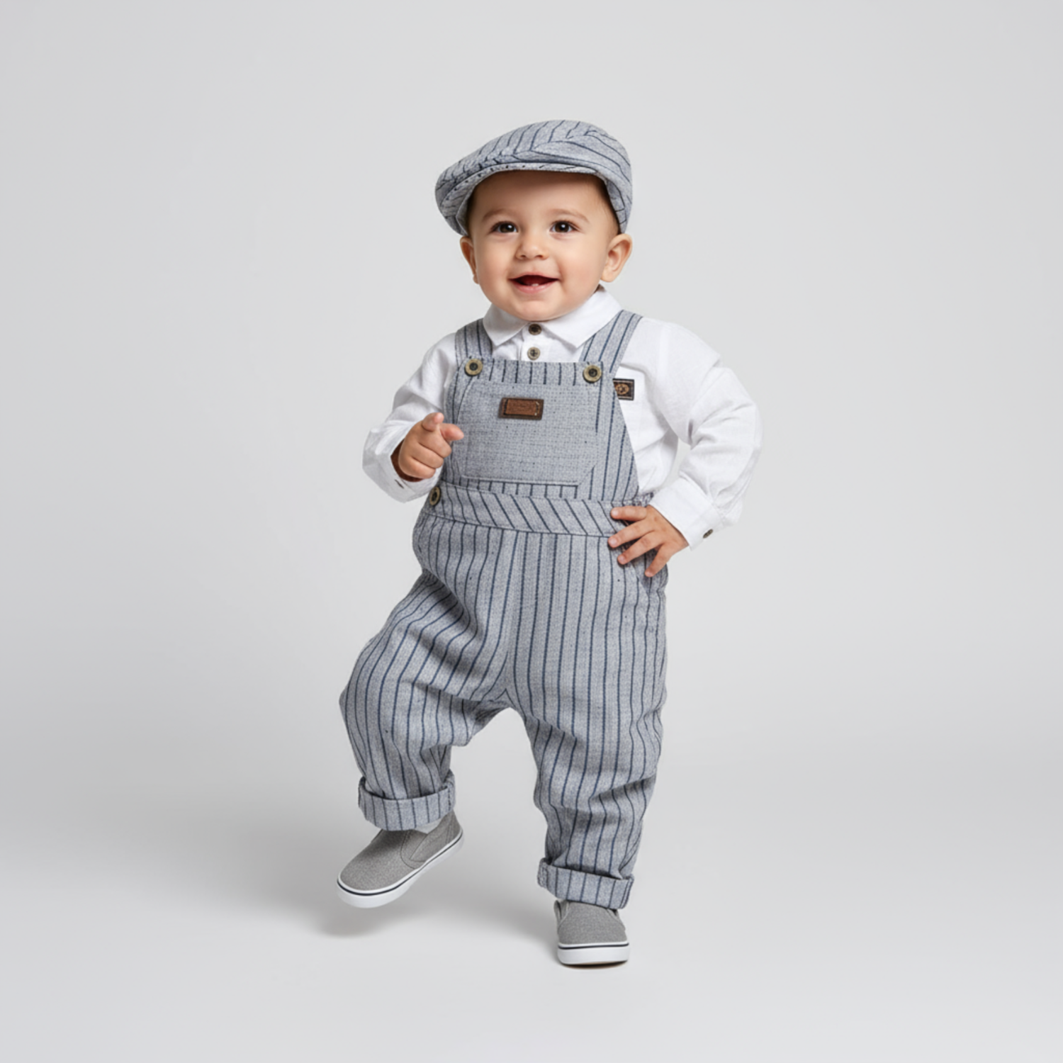 Striped Gent Overall Set