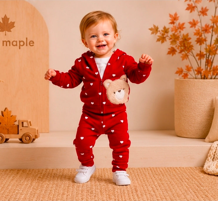 Lovely Bear Girls Jogger Set