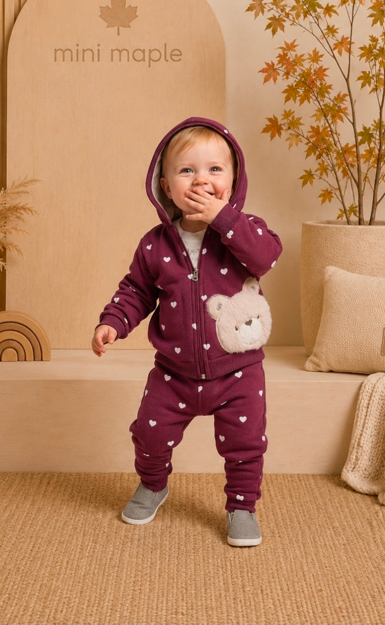 Lovely Bear Girls Jogger Set